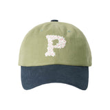フローラル Pロゴ ボールキャップ(Navy & Olive)