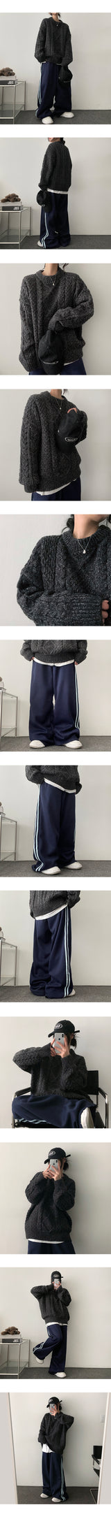 Dews シックボクシーツイードニット