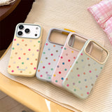 Dopamine Color Polka Dot Soft iPhone Case (iPhone 13–17 Series)