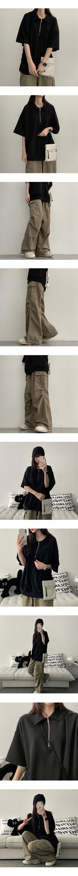 アウブバスロックナイロンスタイリッシュカーゴパンツ