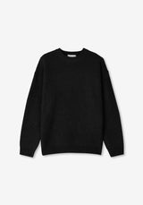NOV クロップウールラウンドベーシックニット
