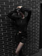 soft split layered halter T (set / 4color)