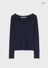 [B-BASIC] Waffle Slim Long-Sleeve Hoodie