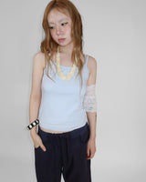 DUAL SHIRRING LAYERED CAMI