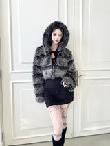 [Only Seow] 1107. Big hood fur crop jk (3color)