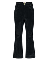Mwoong Velvet Denim Flared-fit Pants(BLACK)