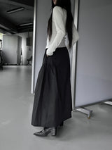 minimal pleated long sleeve T (3color)