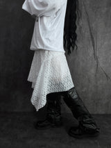 uncut lace skirt (2color)