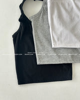 Halterneck Ribbed Sleeveless