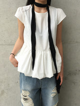 Has Balloon Puff Blouse (3c)