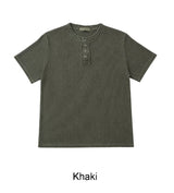Lennon Pigment Henley Neck Short Sleeve Tee