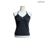 (3color) Heart Shell Shirring Y-Back Camisole