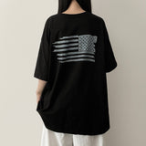 Can Me Hip アメリカフラッグ半袖Tシャツ