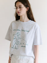 COOL FRIENDS PUPPY T-SHIRT MELANGE GRAY