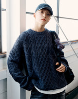 24FW LOW GAUGE CABLE KNIT BEIGE