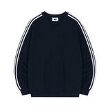 [Unisex] スポーティートラックVネックオーバーフィットスウェットシャツ (4color)