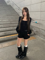 26SS★ [MADE] Somit Button Sleeveless Hood Bolero Set