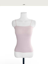 [ built-in bra pads ] 008 basic square sleeve top