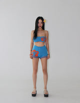 Flower knit bikini swimwear