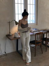 Back Pocket Span Bootcut Pants 