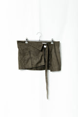 buckle suede wrap skirt(2colors)