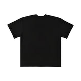[UNISEX] C.O.M.E モータースポーツオーバーサイズプリントコットンジャージTシャツ（ブラック）