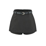 Serilda Pinstripe Belted Skort