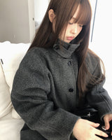 フォルハイネックタートルネックミディコート