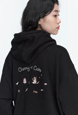 26FW★ Cherry Cake Embroidered Hoodie