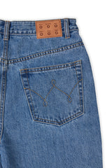 スタッドブーツカットデニムパンツ (LIGHT BLUE) メン