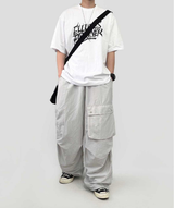 イリューネスレタリングオーバーサイズスプリットショートスリーブTシャツ
