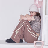 [RE] SWEET RIBBON SWEAT PANTS - BROWN/YELLOW