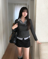 Reet Drape Layered Shirt