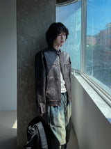 Bleed Washed Leather Biker Jacket