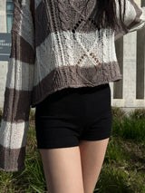 Summer striped twist cover-up net knit (3 colors)