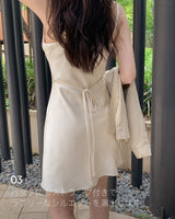 【MADE】Satin mini dress