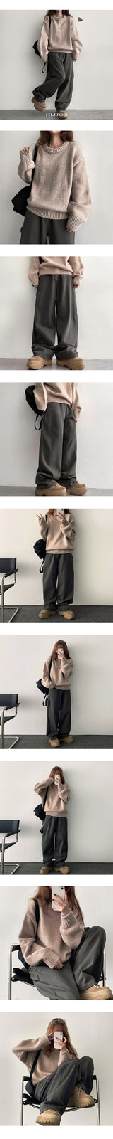 チェーンカーペンターコットンワイドパンツ