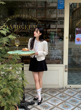 [SHOPPERMADE] プレッピースタイルプリーツミニスカート (2カラー)