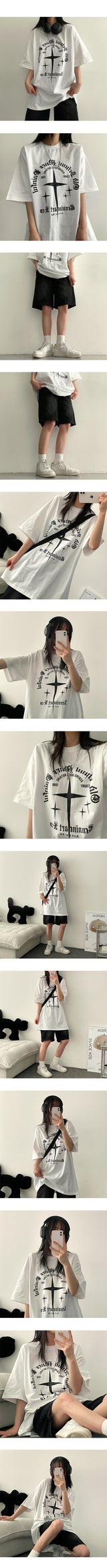 Curly Star Overfit Short Sleeve Tee
