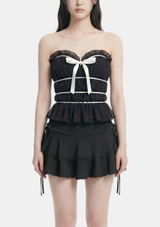 Riva Ribbon Frill Top