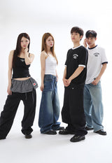 リンガーTシャツ ブラック