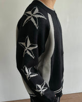 Star-printed Knitwear Zip-Up
