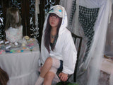 Dozzing hooded zip-up ( White )