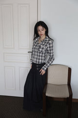 Hazel Check Crop Shirt