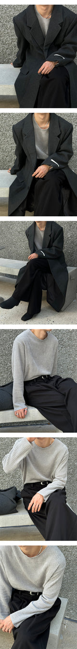 [Unisex] ベルベットカッティングニット(4color)