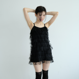 SHA EMBROIDERY CANCAN DRESS _BLACK