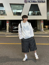 [Linen] カーペンダーバンディングバミューダパンツ