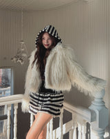 Pierre Stripe Set-up Flare Skirt