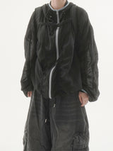 Bailen Shirring Ringer Windbreaker -4C