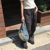 Roto vintage cut washed denim shoulder bag